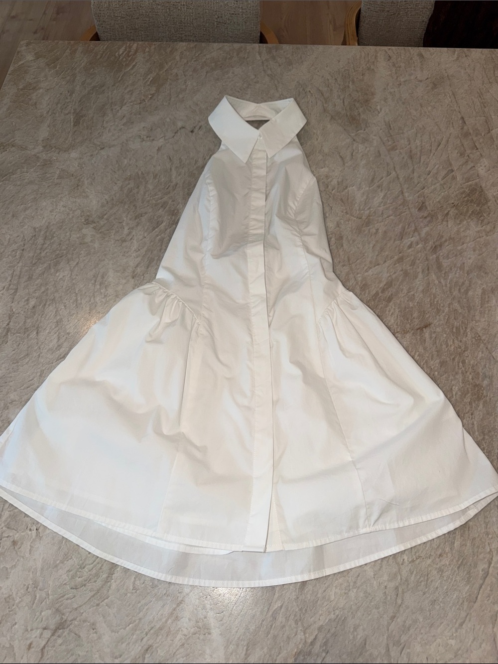 Dynamite White Halter Button-Front Dress